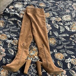 Steve Madden Tan Over the Knee Boots